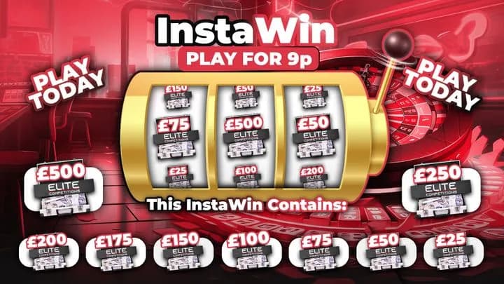 £500 End Prize + 2,000 InstaWins