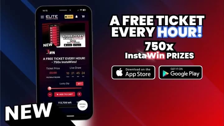 A FREE TICKET EVERY HOUR! - 750x InstaWins!