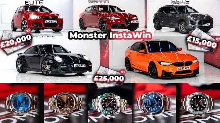 Monster InstaWin, £5,000 End Prize + 5,000 InstaWins